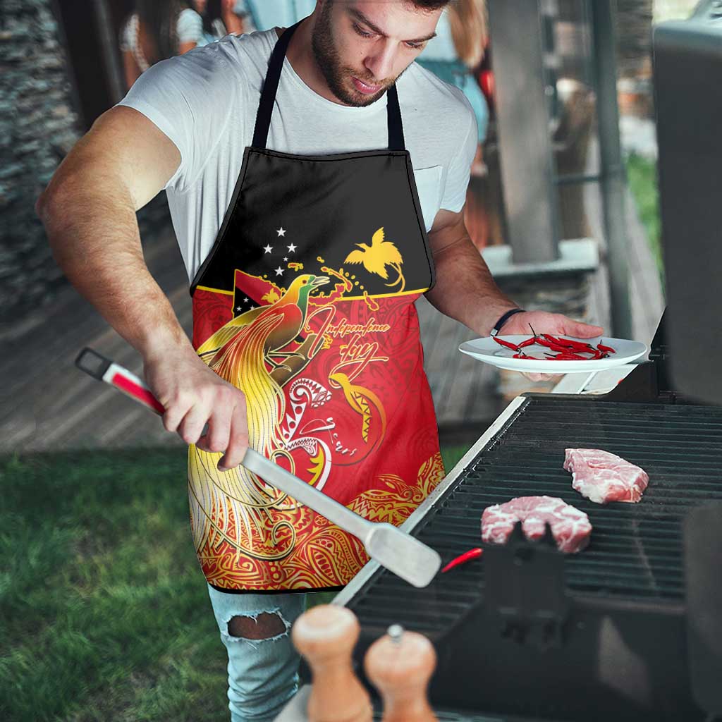Papua New Guinea Independence Day Apron Happy Anniversary 50th Bird-of-paradise Melanesian Tattoos LT03 - Polynesian Pride
