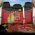 Papua New Guinea Independence Day Back Car Seat Cover Happy Anniversary 50th Bird-of-paradise Melanesian Tattoos - Polynesian Pride