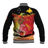 Papua New Guinea Independence Day Baseball Jacket Happy Anniversary 50th Bird-of-paradise Melanesian Tattoos LT03 - Polynesian Pride