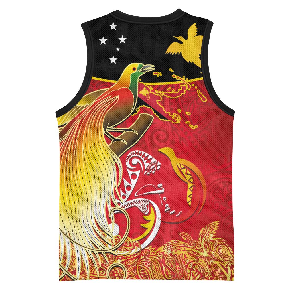 Papua New Guinea Independence Day Basketball Jersey Happy Anniversary 50th Bird-of-paradise Melanesian Tattoos LT03 - Polynesian Pride