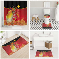 Papua New Guinea Independence Day Bathroom Set Happy Anniversary 50th Bird-of-paradise Melanesian Tattoos LT03 - Polynesian Pride