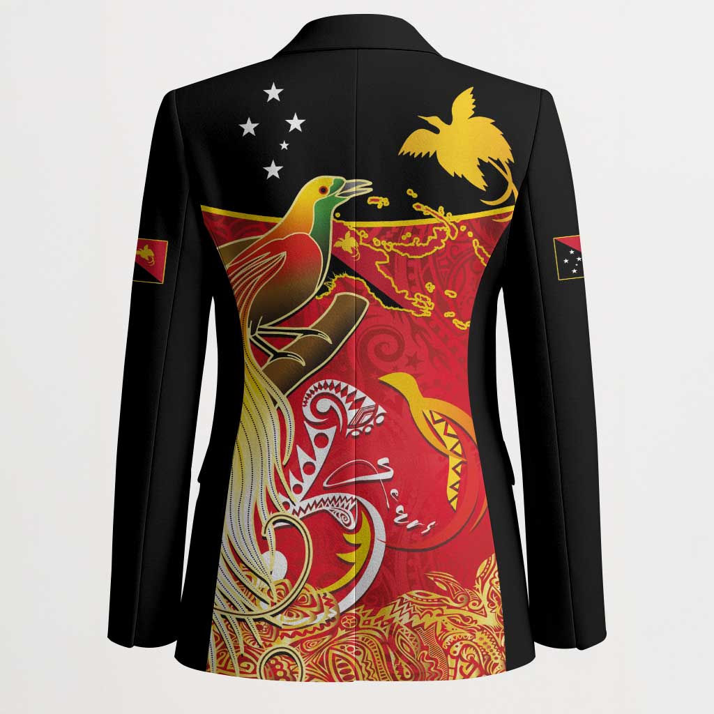 Papua New Guinea Independence Day Blazer Happy Anniversary 50th Bird-of-paradise Melanesian Tattoos LT03 - Polynesian Pride