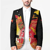 Papua New Guinea Independence Day Blazer Happy Anniversary 50th Bird-of-paradise Melanesian Tattoos LT03 - Polynesian Pride