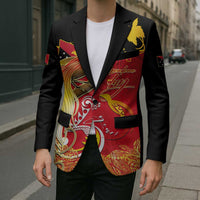 Papua New Guinea Independence Day Blazer Happy Anniversary 50th Bird-of-paradise Melanesian Tattoos LT03 - Polynesian Pride