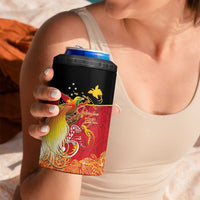 Papua New Guinea Independence Day 4 in 1 Can Cooler Tumbler Happy Anniversary 50th Bird-of-paradise Melanesian Tattoos LT03 - Polynesian Pride