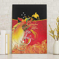 Papua New Guinea Independence Day Canvas Wall Art Happy Anniversary 50th Bird-of-paradise Melanesian Tattoos LT03 Without Frame Black - Polynesian Pride