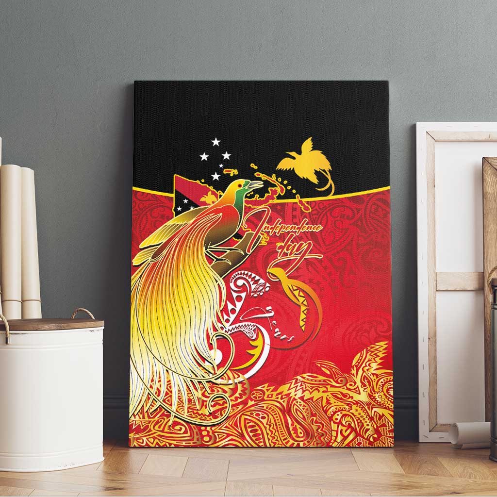 Papua New Guinea Independence Day Canvas Wall Art Happy Anniversary 50th Bird-of-paradise Melanesian Tattoos LT03 - Polynesian Pride