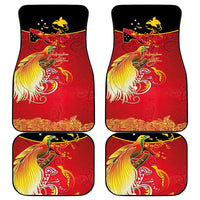 Papua New Guinea Independence Day Car Mats Happy Anniversary 50th Bird-of-paradise Melanesian Tattoos LT03 - Polynesian Pride
