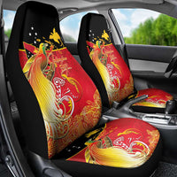 Papua New Guinea Independence Day Car Seat Cover Happy Anniversary 50th Bird-of-paradise Melanesian Tattoos LT03 - Polynesian Pride