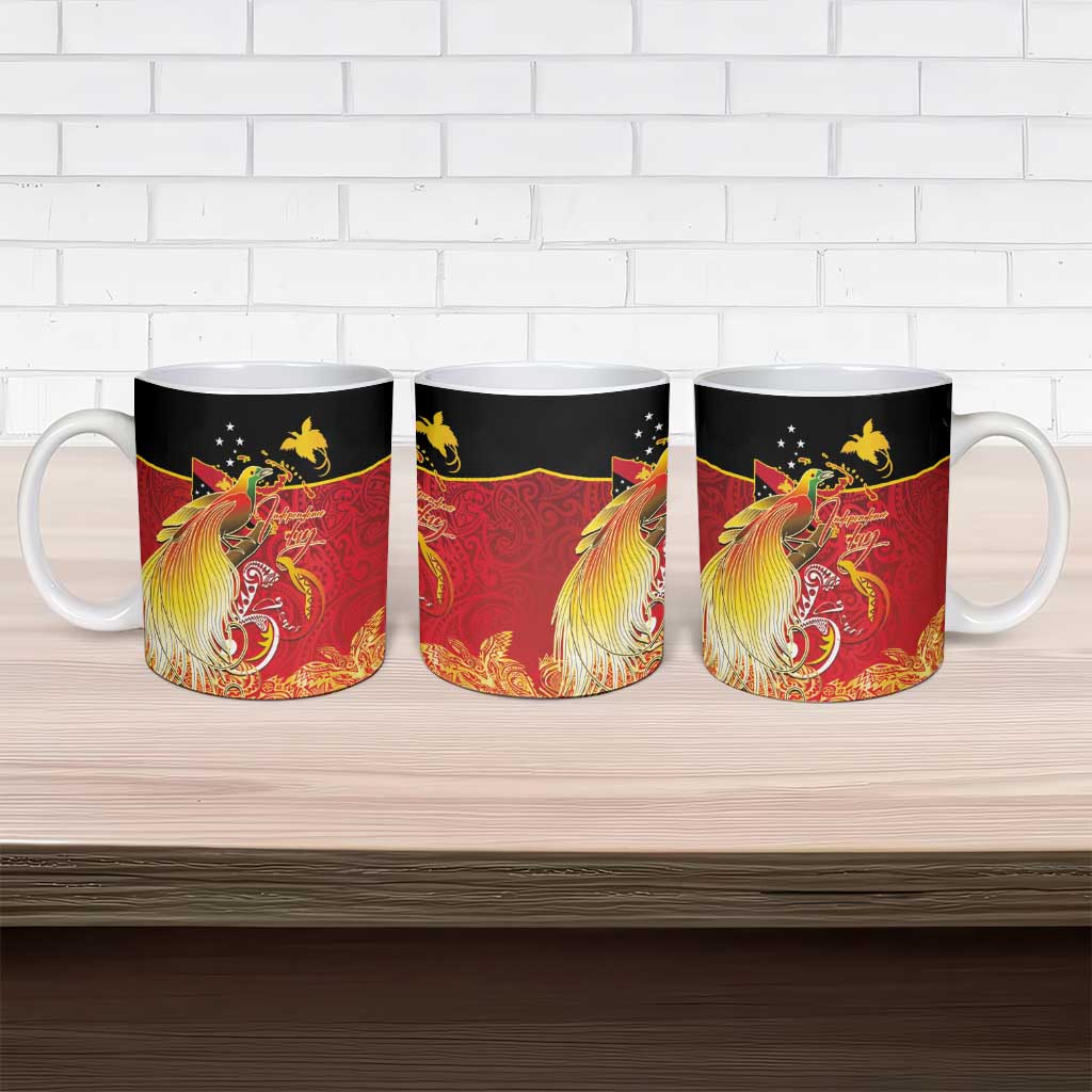 Papua New Guinea Independence Day Ceramic Mug Happy Anniversary 50th Bird-of-paradise Melanesian Tattoos LT03 - Polynesian Pride