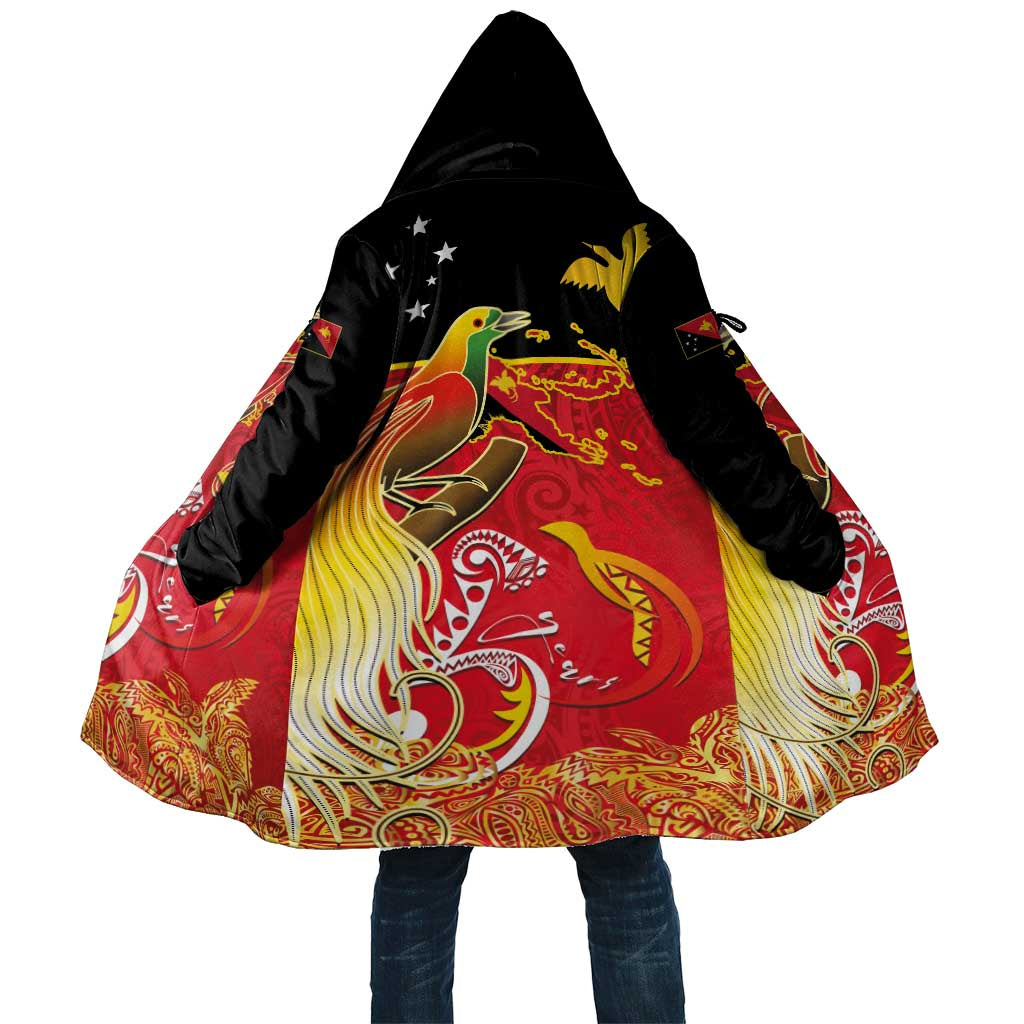 Papua New Guinea Independence Day Cloak Happy Anniversary 50th Bird-of-paradise Melanesian Tattoos LT03 Unisex Black - Polynesian Pride
