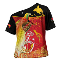 Papua New Guinea Independence Day Cross Shoulder Shirt Happy Anniversary 50th Bird-of-paradise Melanesian Tattoos LT03 - Polynesian Pride