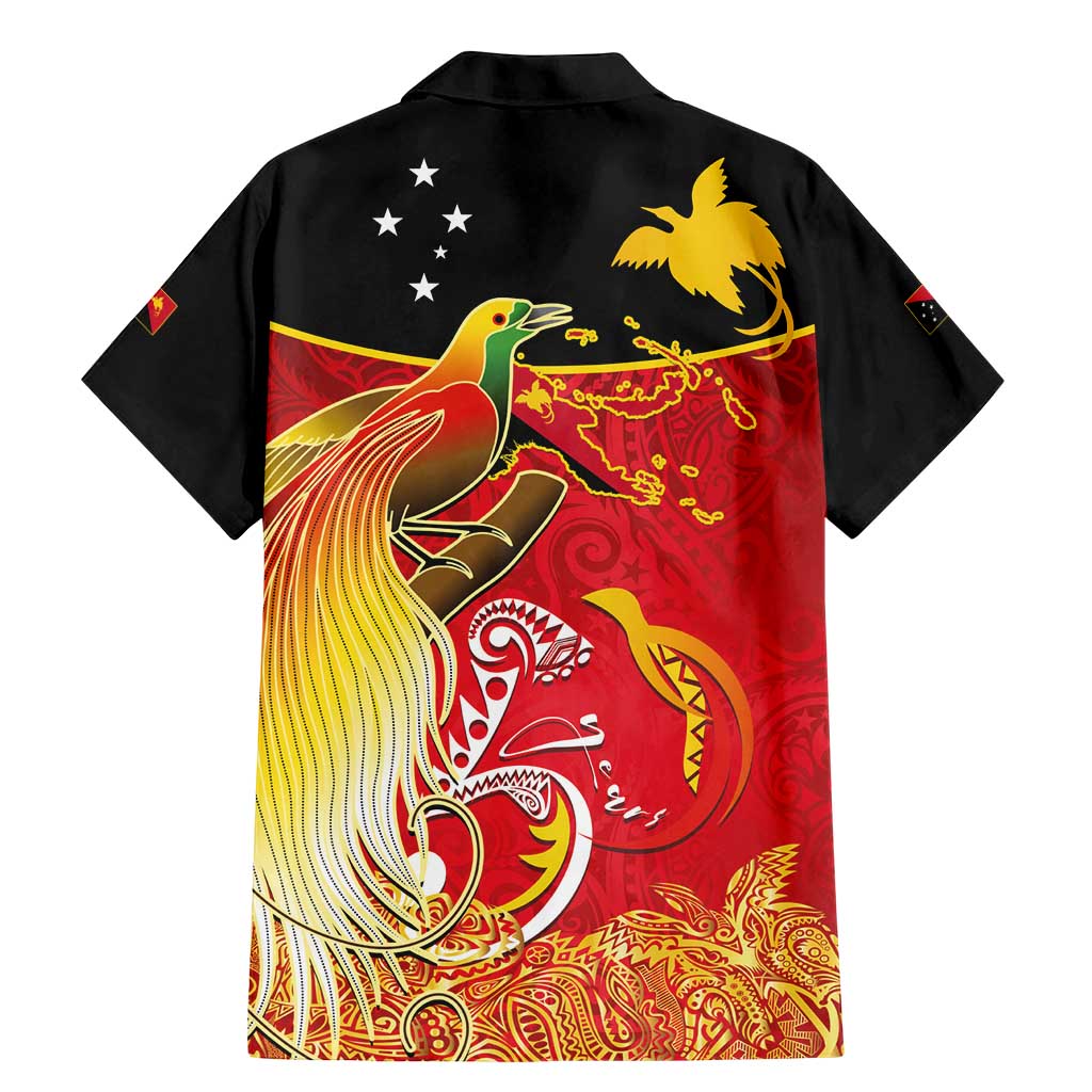 Papua New Guinea Independence Day Family Matching Mermaid Dress and Hawaiian Shirt Happy Anniversary 50th Bird-of-paradise Melanesian Tattoos LT03 - Polynesian Pride