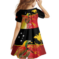 Papua New Guinea Independence Day Family Matching Off Shoulder Maxi Dress and Hawaiian Shirt Happy Anniversary 50th Bird-of-paradise Melanesian Tattoos LT03 - Polynesian Pride