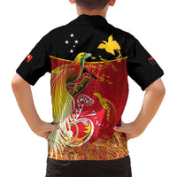 Papua New Guinea Independence Day Family Matching Puletasi and Hawaiian Shirt Happy Anniversary 50th Bird-of-paradise Melanesian Tattoos LT03 - Polynesian Pride