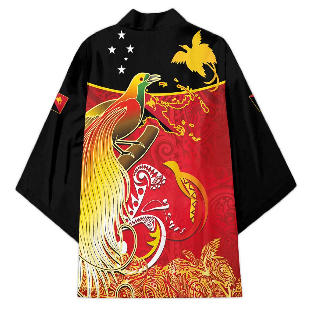 Papua New Guinea Independence Day Kimono Happy Anniversary 50th Bird-of-paradise Melanesian Tattoos LT03 - Polynesian Pride