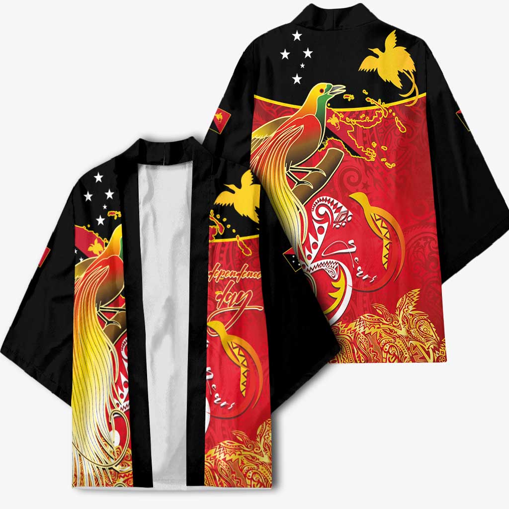 Papua New Guinea Independence Day Kimono Happy Anniversary 50th Bird-of-paradise Melanesian Tattoos LT03 - Polynesian Pride