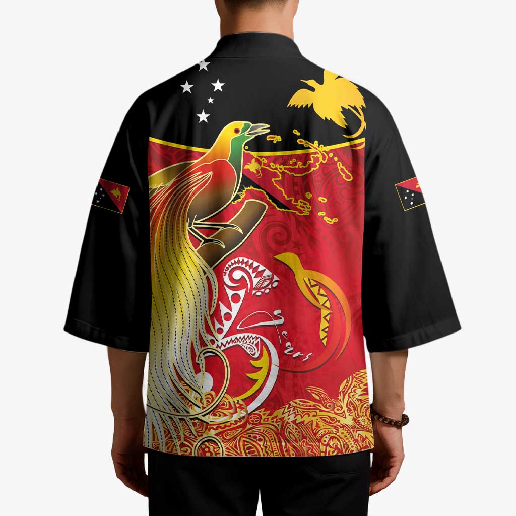 Papua New Guinea Independence Day Kimono Happy Anniversary 50th Bird-of-paradise Melanesian Tattoos LT03 - Polynesian Pride