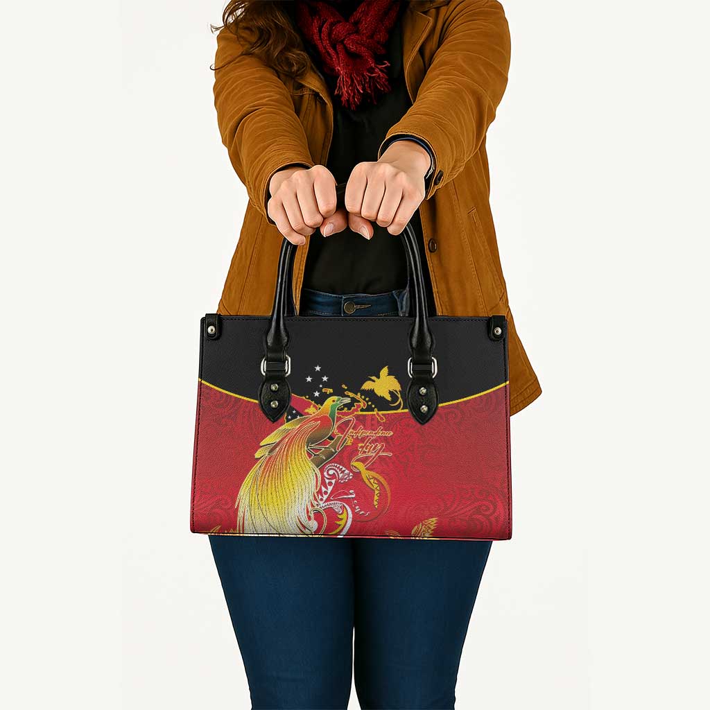 Papua New Guinea Independence Day Leather Bag Happy Anniversary 50th Bird-of-paradise Melanesian Tattoos LT03 - Polynesian Pride