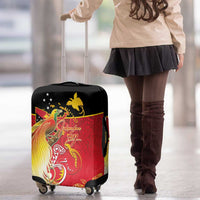 Papua New Guinea Independence Day Luggage Cover Happy Anniversary 50th Bird-of-paradise Melanesian Tattoos LT03 - Polynesian Pride