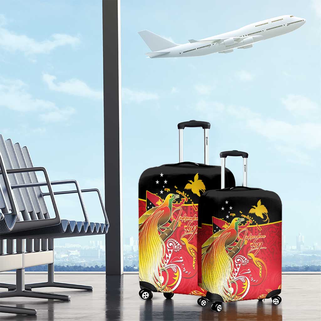 Papua New Guinea Independence Day Luggage Cover Happy Anniversary 50th Bird-of-paradise Melanesian Tattoos LT03 - Polynesian Pride