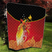 Papua New Guinea Independence Day Quilt Happy Anniversary 50th Bird-of-paradise Melanesian Tattoos LT03 - Polynesian Pride
