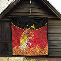 Papua New Guinea Independence Day Quilt Happy Anniversary 50th Bird-of-paradise Melanesian Tattoos LT03 - Polynesian Pride