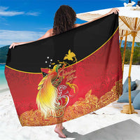 Papua New Guinea Independence Day Sarong Happy Anniversary 50th Bird-of-paradise Melanesian Tattoos LT03 One Size 44 x 66 inches Black - Polynesian Pride