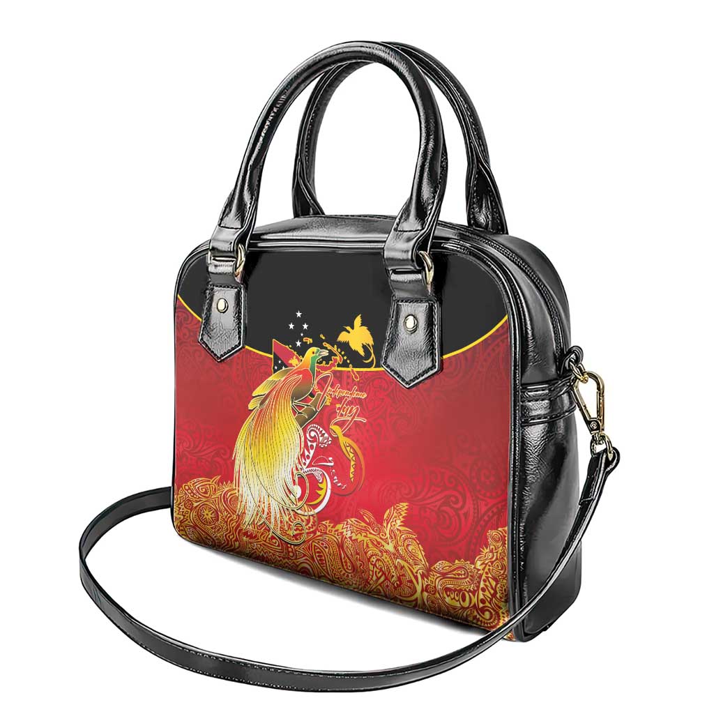 Papua New Guinea Independence Day Shoulder Handbag Happy Anniversary 50th Bird-of-paradise Melanesian Tattoos LT03 - Polynesian Pride
