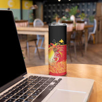 Papua New Guinea Independence Day Skinny Tumbler Happy Anniversary 50th Bird-of-paradise Melanesian Tattoos LT03 - Polynesian Pride