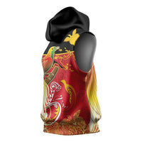 Papua New Guinea Independence Day Sleeveless Hoodie Happy Anniversary 50th Bird-of-paradise Melanesian Tattoos LT03 - Polynesian Pride