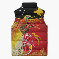 Papua New Guinea Independence Day Sleeveless Puffer Jacket Happy Anniversary 50th Bird-of-paradise Melanesian Tattoos LT03 - Polynesian Pride