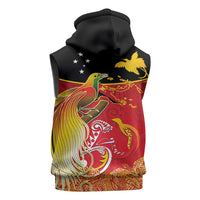 Papua New Guinea Independence Day Sleeveless Zip Hoodie Happy Anniversary 50th Bird-of-paradise Melanesian Tattoos LT03 - Polynesian Pride