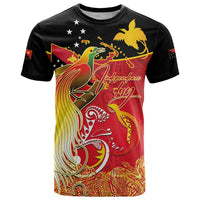 Papua New Guinea Independence Day T Shirt Happy Anniversary 50th Bird-of-paradise Melanesian Tattoos LT03 Black - Polynesian Pride