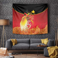 Papua New Guinea Independence Day Tapestry Happy Anniversary 50th Bird-of-paradise Melanesian Tattoos LT03 Black - Polynesian Pride