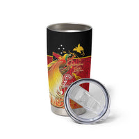 Papua New Guinea Independence Day Tumbler Cup Happy Anniversary 50th Bird-of-paradise Melanesian Tattoos LT03 - Polynesian Pride