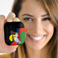 New Caledonia AirPods Case Kagu Bird and The Seal with Melanesian Culture LT03 Black - Polynesian Pride