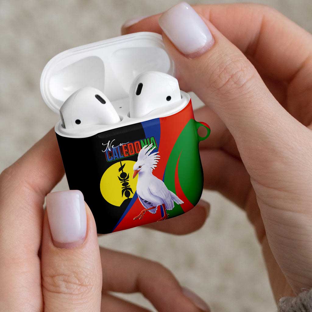 New Caledonia AirPods Case Kagu Bird and The Seal with Melanesian Culture LT03 - Polynesian Pride