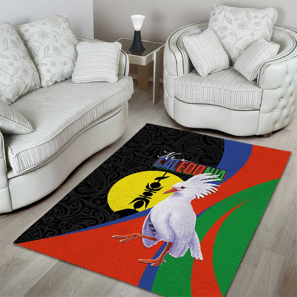 New Caledonia Area Rug Kagu Bird and The Seal with Melanesian Culture LT03 - Polynesian Pride