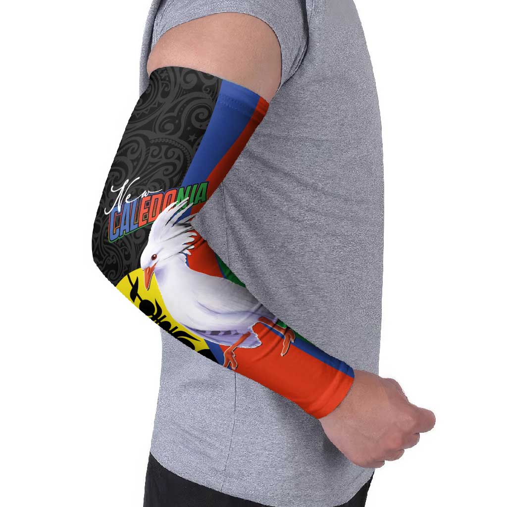 New Caledonia Arm Sleeves Kagu Bird and The Seal with Melanesian Culture LT03 - Polynesian Pride