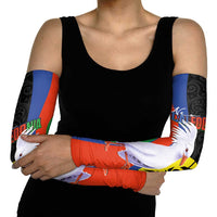 New Caledonia Arm Sleeves Kagu Bird and The Seal with Melanesian Culture LT03 - Polynesian Pride
