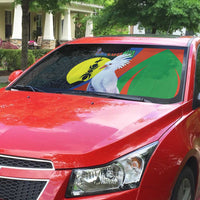 New Caledonia Auto Sun Shade Kagu Bird and The Seal with Melanesian Culture LT03 - Polynesian Pride