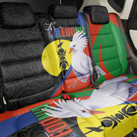New Caledonia Back Car Seat Cover Kagu Bird and The Seal with Melanesian Culture LT03 - Polynesian Pride