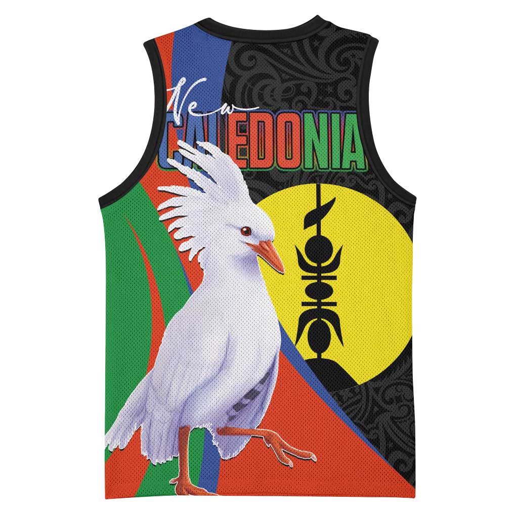 New Caledonia Basketball Jersey Kagu Bird and The Seal with Melanesian Culture LT03 - Polynesian Pride
