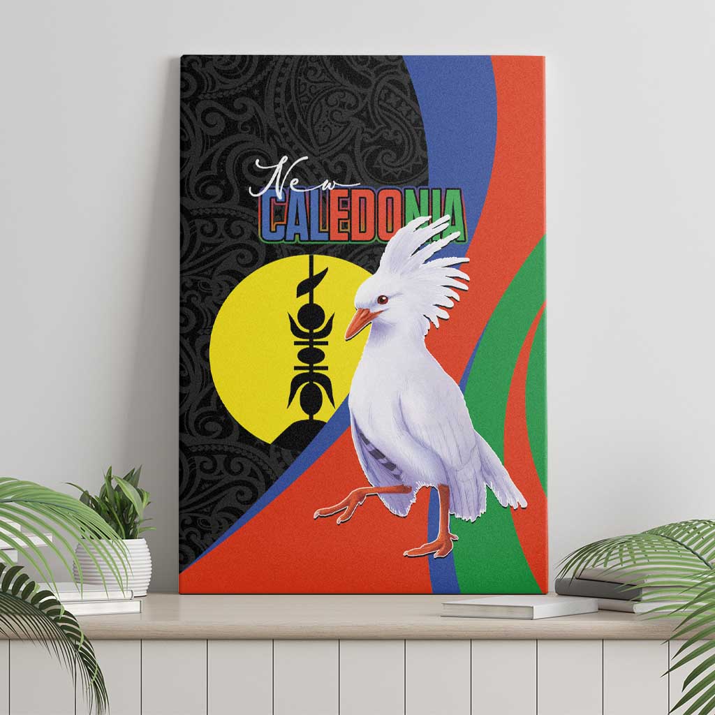 New Caledonia Canvas Wall Art Kagu Bird and The Seal with Melanesian Culture LT03 - Polynesian Pride