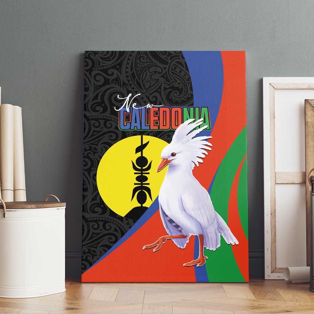 New Caledonia Canvas Wall Art Kagu Bird and The Seal with Melanesian Culture LT03 - Polynesian Pride