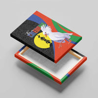 New Caledonia Canvas Wall Art Kagu Bird and The Seal with Melanesian Culture LT03 - Polynesian Pride
