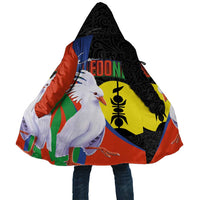 New Caledonia Cloak Kagu Bird and The Seal with Melanesian Culture LT03 Unisex Black - Polynesian Pride