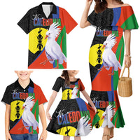 New Caledonia Family Matching Mermaid Dress and Hawaiian Shirt Kagu Bird and The Seal with Melanesian Culture LT03 - Polynesian Pride