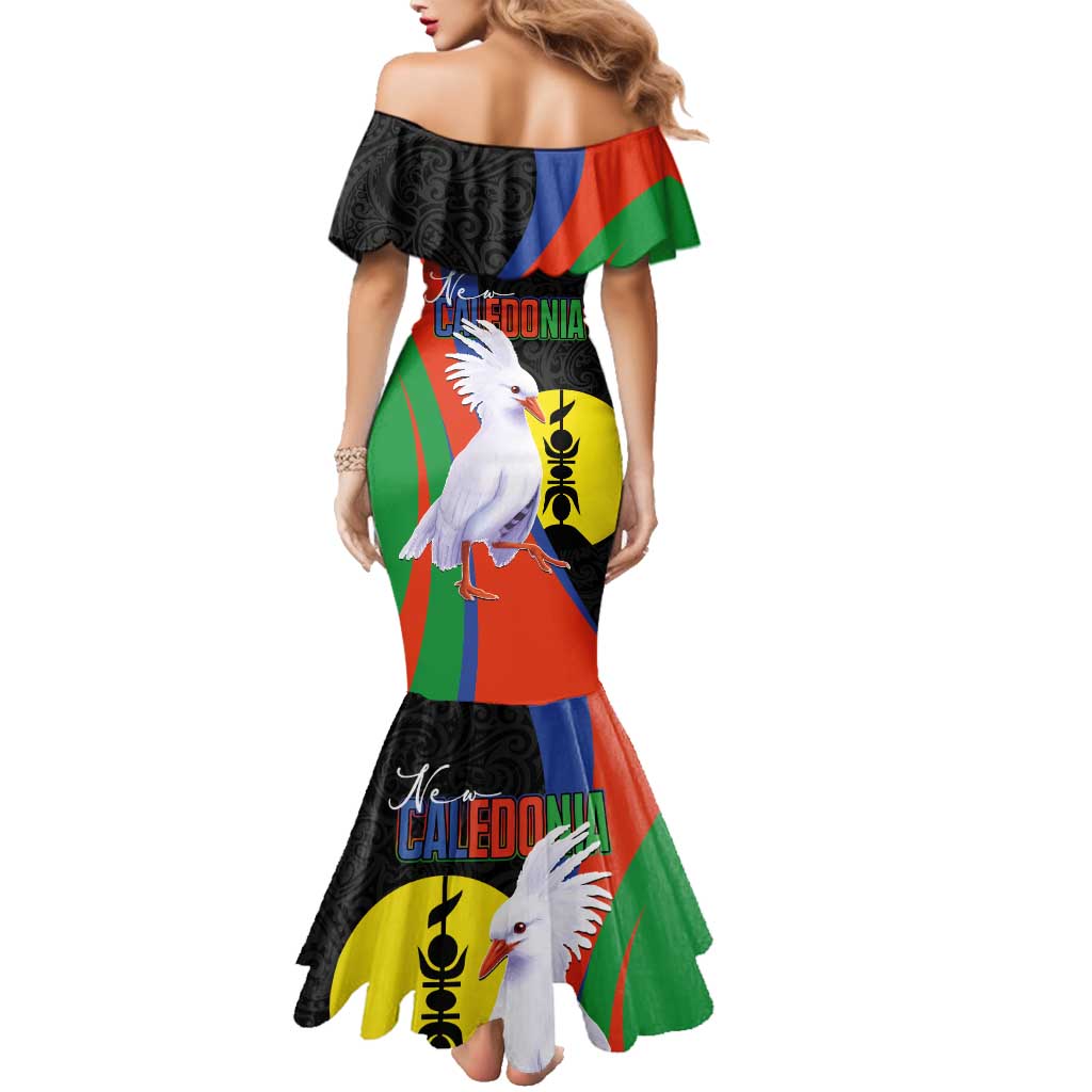 New Caledonia Family Matching Mermaid Dress and Hawaiian Shirt Kagu Bird and The Seal with Melanesian Culture LT03 - Polynesian Pride
